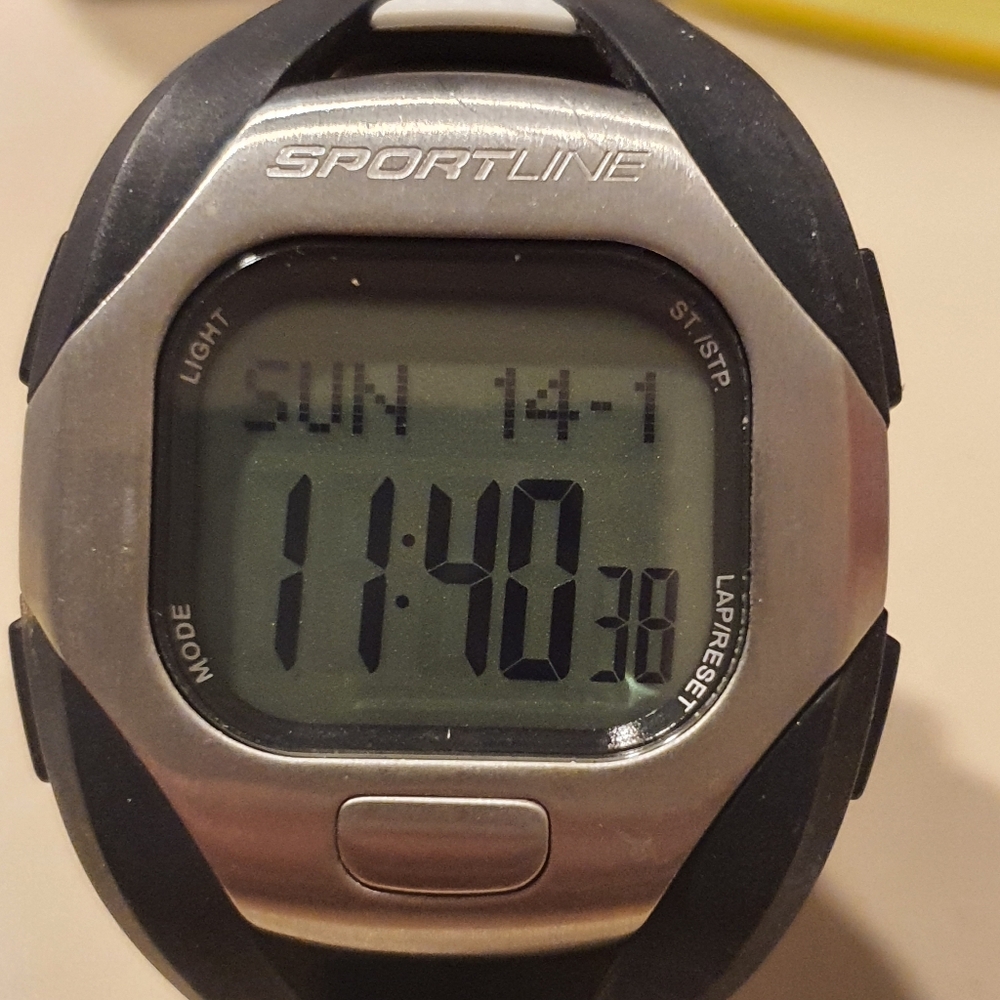 Sportline Solo 960 Silver/Black Digital Alarm Chrono Men's Watch